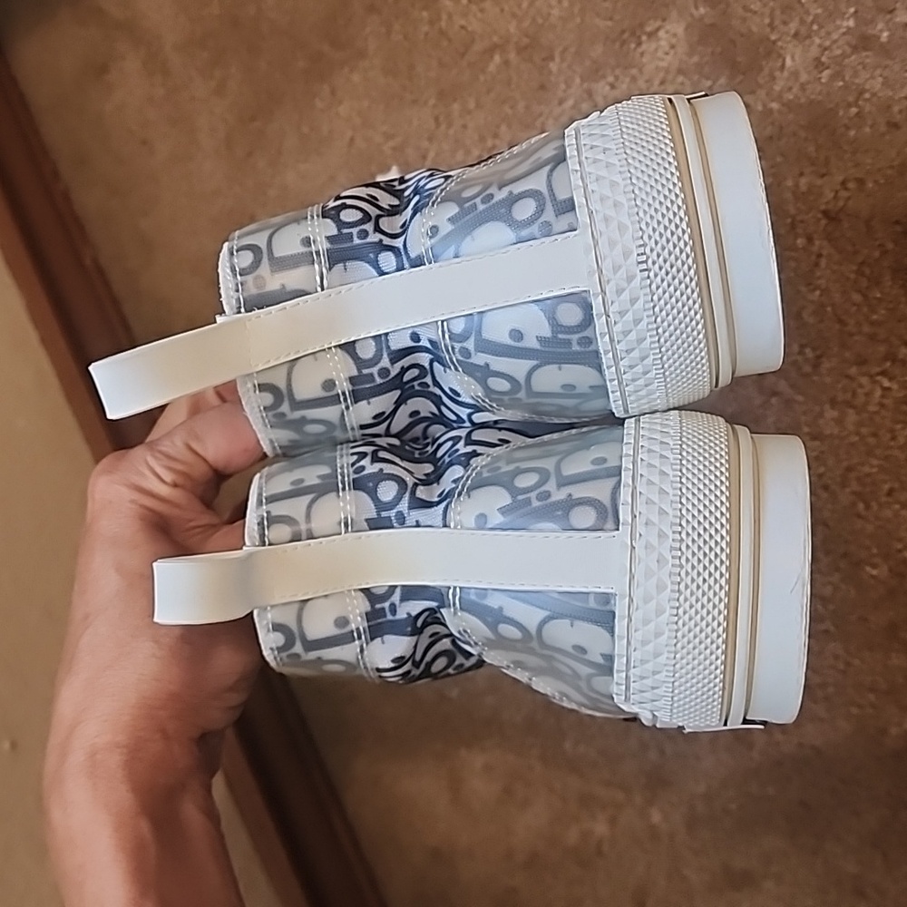 DIOR B23 High-Top Logo Oblique White Black Clear Translucent Sneakers Si… - Picture 8 of 14